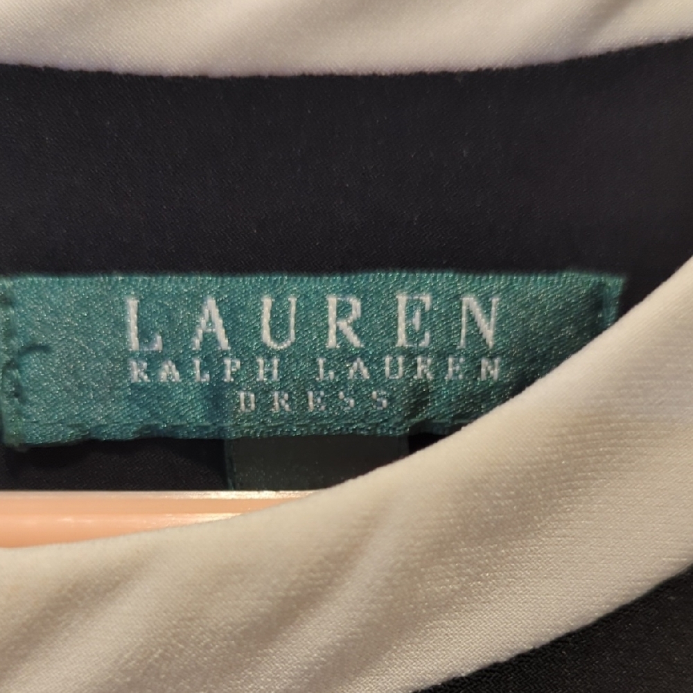 Ralph Lauren Black and White Sleeveless Midi Dress - Picture 2 of 3